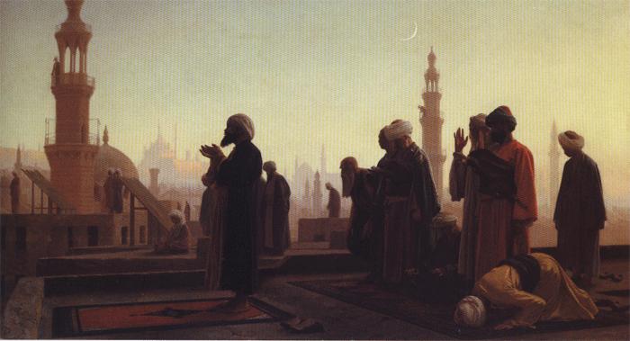 Jean - Leon Gerome Rooftop Prayer oil painting picture